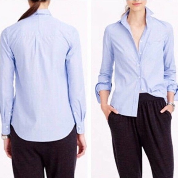 J. Crew Tops - J.Crew Women's "Boy" Button Down Shirt Chambray French Blue